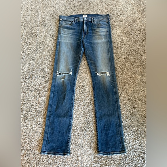 CITIZENS OF HUMANITY Agnes Long Mid Rise Slim Straight Jeans size 30 - Picture 2 of 9